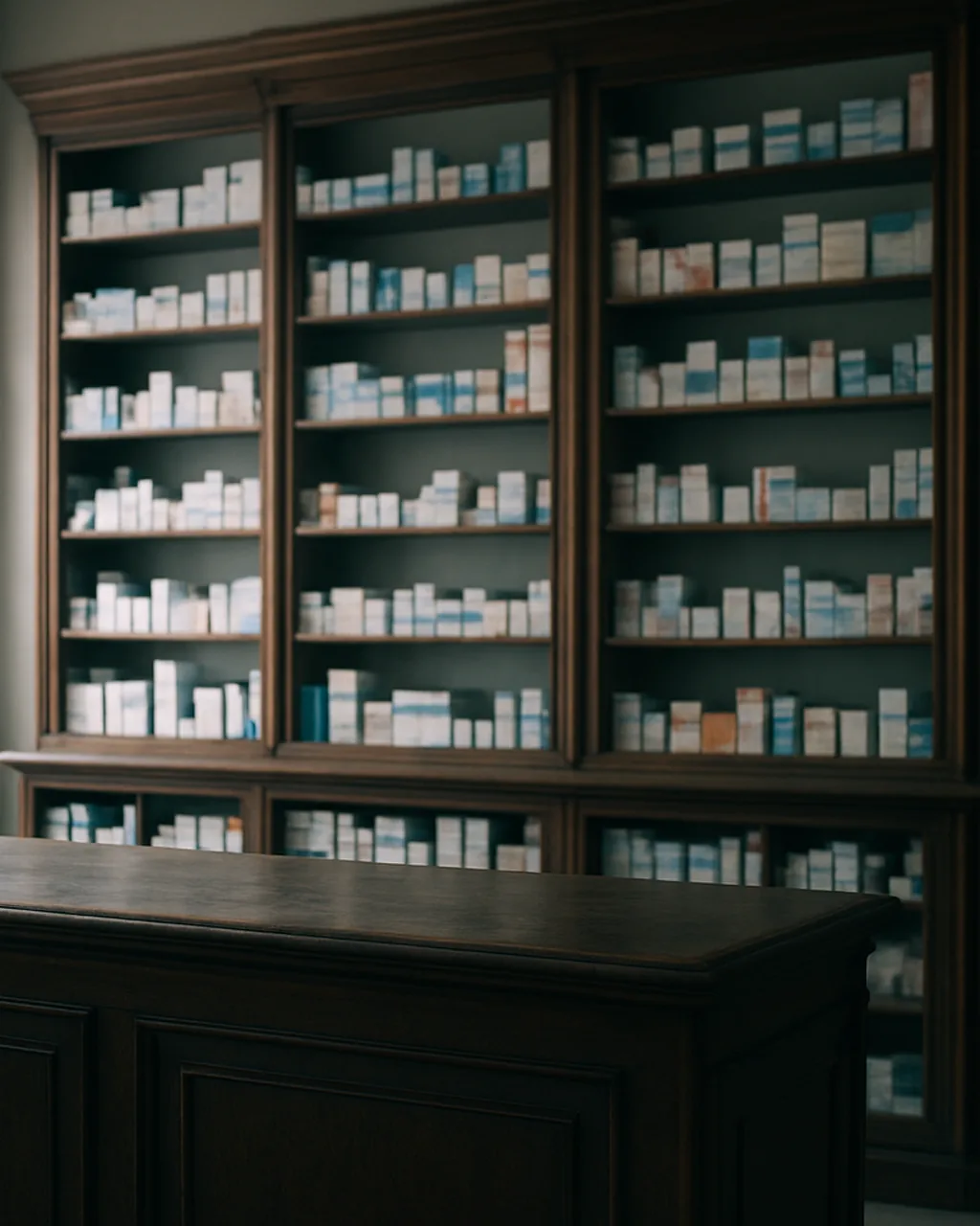 Interior de la Farmacia Nueva Esperanza en Moratalaz, Madrid